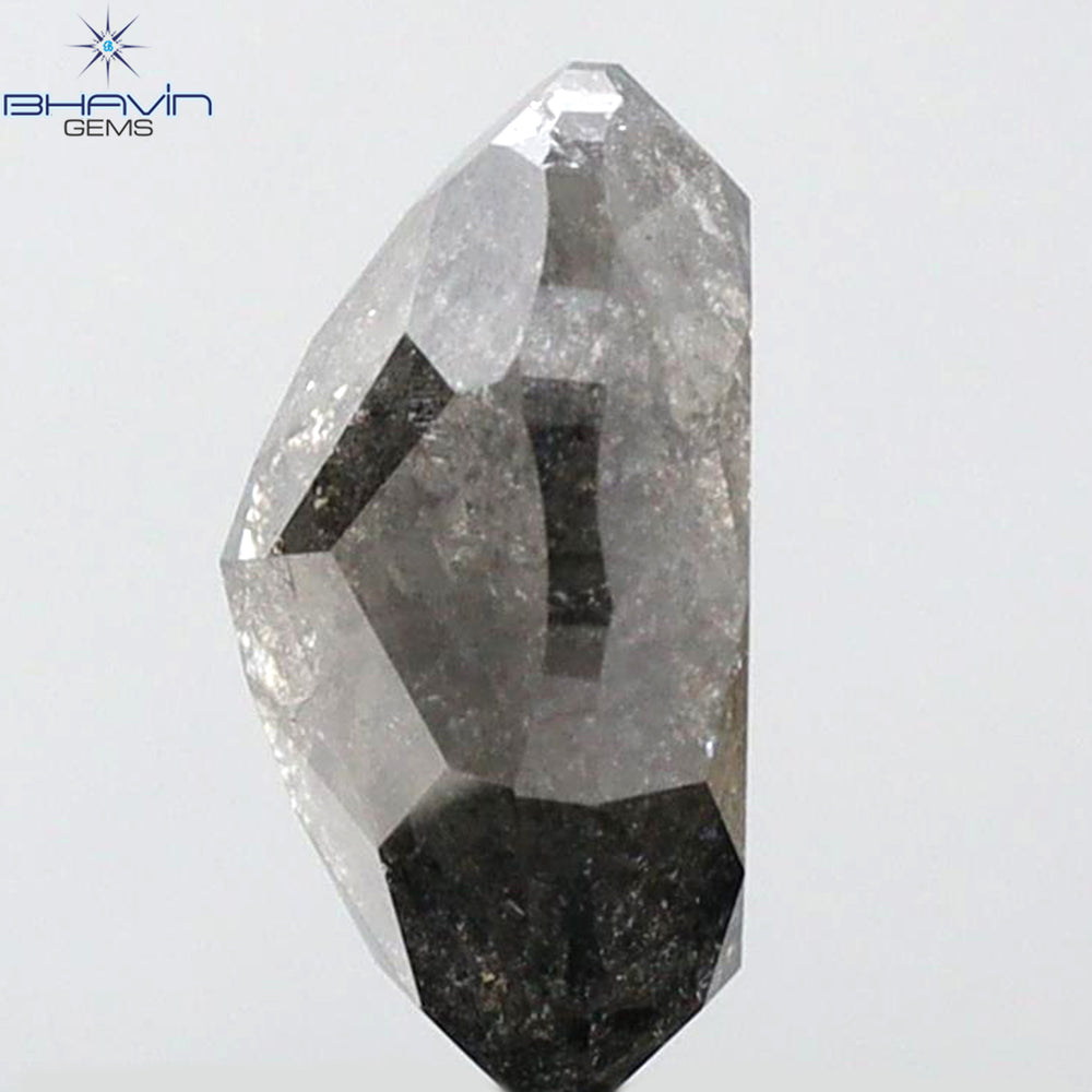 1.53 CT Oval Shape Natural Diamond Salt And Papper Color I3 Clarity (7.91 MM)