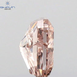 0.35 CT Radiant Shape Natural Diamond Pink Color I1 Clarity (4.22 MM)