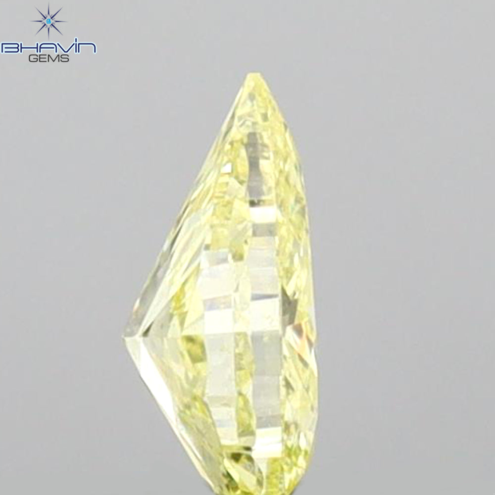 0.30 CT Pear Shape Natural Diamond Yellow Color SI1 Clarity (5.32 MM)