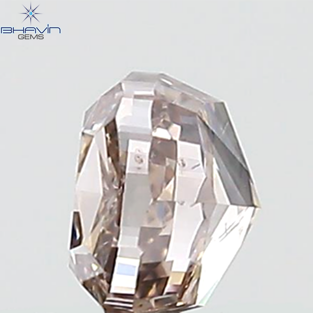 GIA Certified 0.43 CT Cushion Diamond Pink Brown Color Natural Loose Diamond SI1 Clarity (4.15 MM)