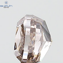 GIA Certified 0.43 CT Cushion Diamond Pink Brown Color Natural Loose Diamond SI1 Clarity (4.15 MM)