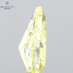 0.65 CT Pear Shape Natural Diamond Yellow Color SI1 Clarity (7.11 MM)