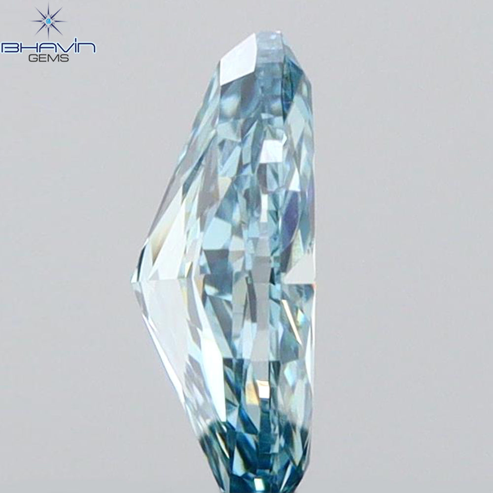 0.21 CT Marquise Shape Natural Diamond Blue Color VS2 Clarity (5.40 MM)