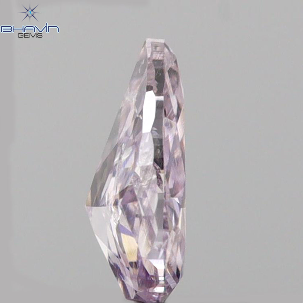 0.14 CT Pear Shape Natural Diamond Pink Color SI1 Clarity (4.42 MM)