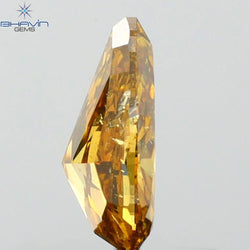 0.65 CT Pear Shape Natural Diamond Green (Chameleon) Color SI2 Clarity (4.20 MM)