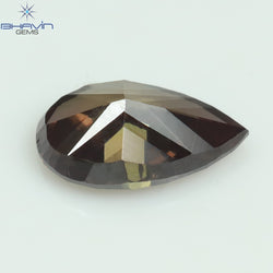 0.27 CT Enhanced Pear Shape Natural Loose Diamond  Brown(Pink) Color VS2 Clarity (5.58 MM)