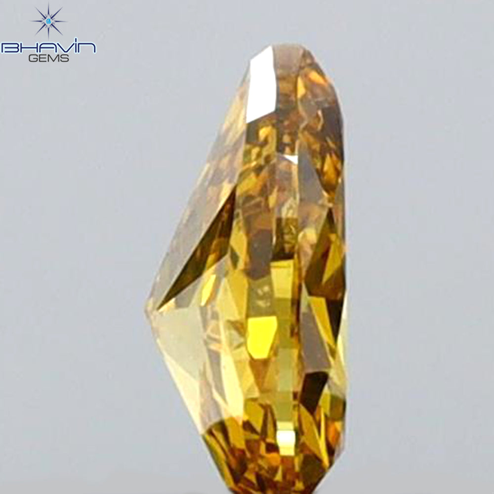 0.23 CT Pear Shape Natural Diamond Orange Color VS2 Clarity (4.82 MM)