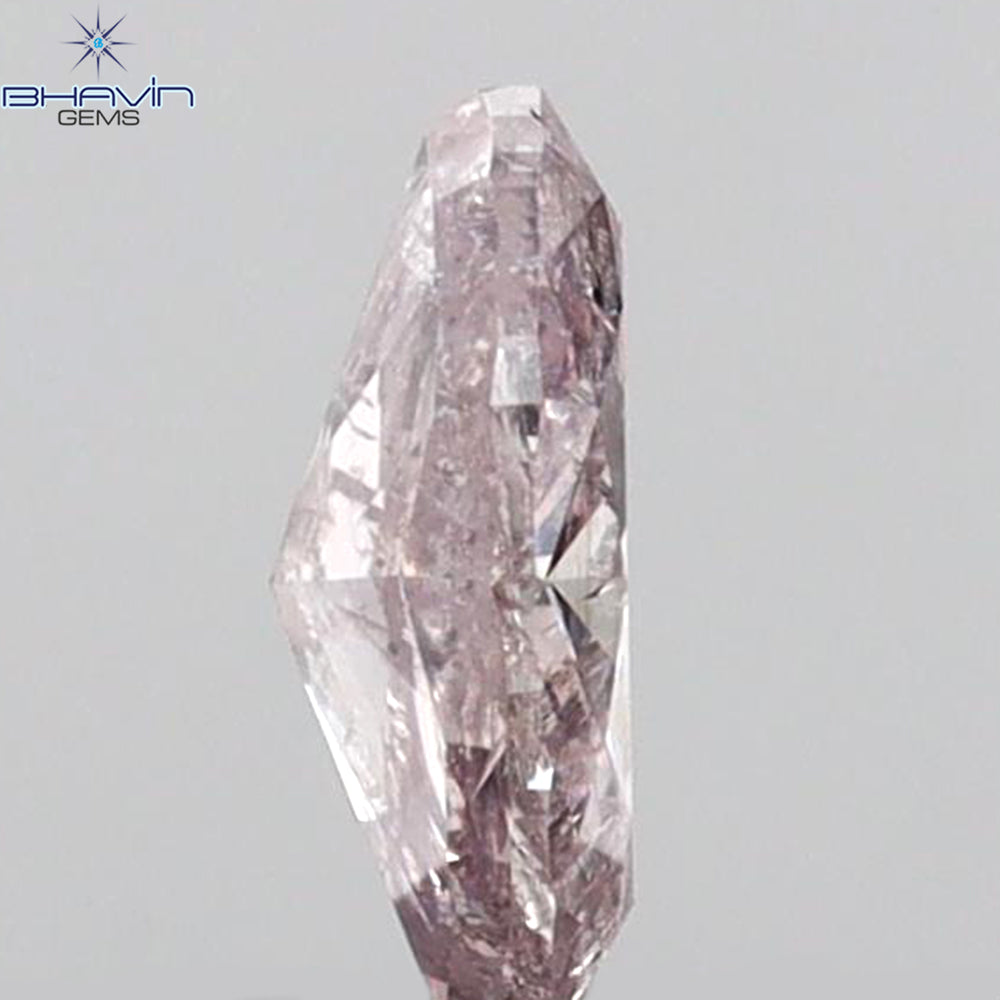 0.10 CT マーキス シェイプ ナチュラル ルース ダイヤモンド ブラウン ピンク カラー VS2 クラリティ (5.00 MM)