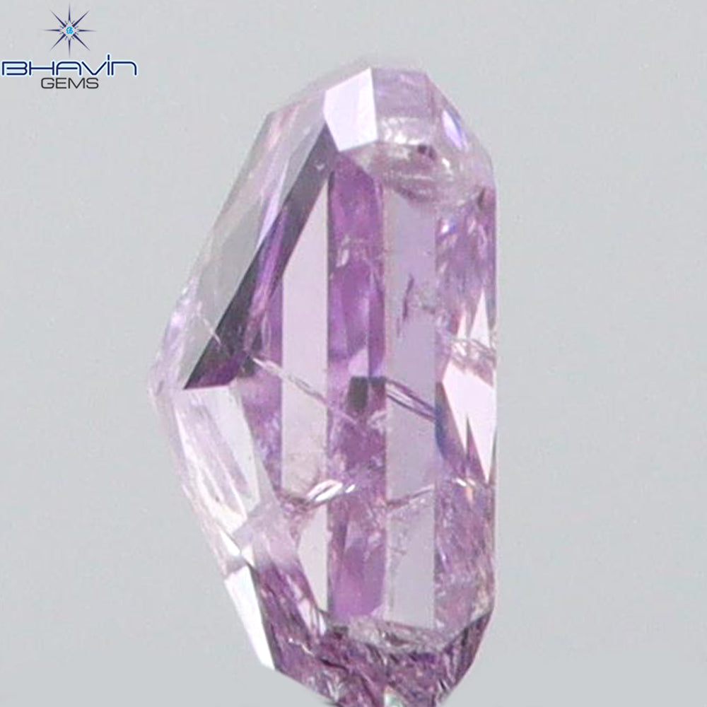 0.08 CT Radiant Shape Natural Diamond Pink Color I1 Clarity (2.84 MM)