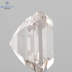 1.10 CT Asscher Diamond Enhanced Pink Color VS1 Clarity (5.46 MM)