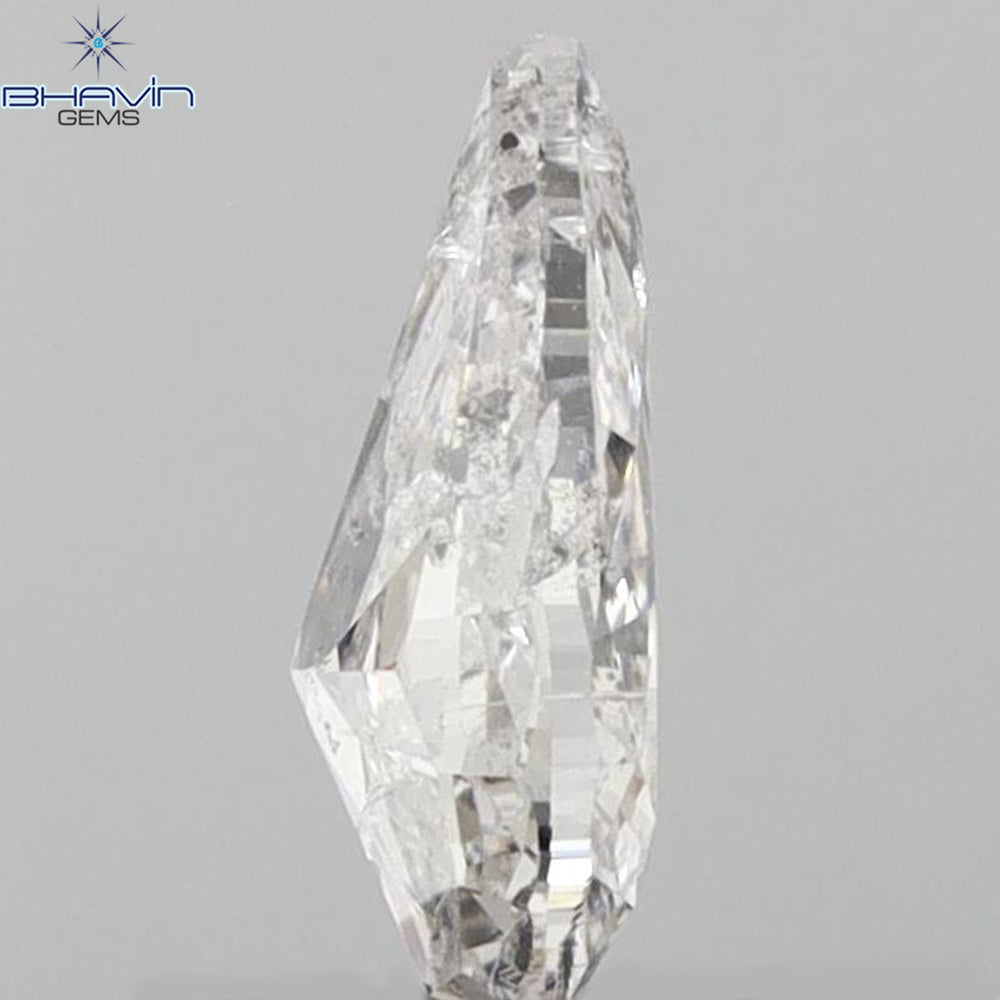 0.58 CT Pear Shape Natural Loose Diamond Pink Color I2 Clarity (7.38 MM)