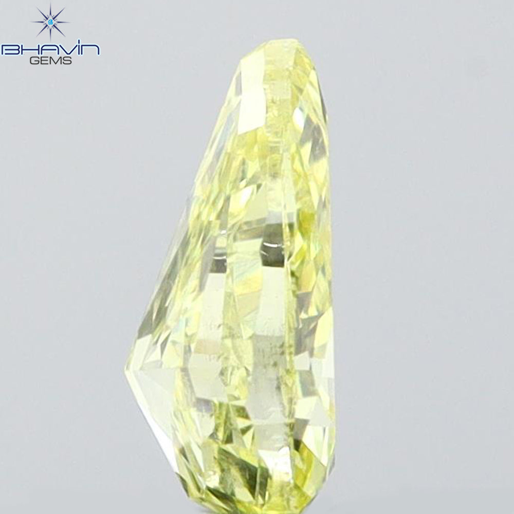 0.31 CT Pear Shape Natural Diamond Yellow Color VS2 Clarity (5.37 MM)