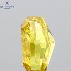 GIA Certified 0.25 CT Cushion Diamond Orange Yellow Color Natural Diamond I1 Clarity (3.67 MM)