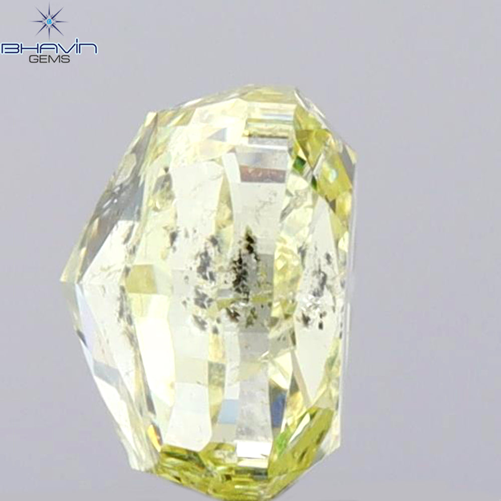 1.01 CT Cushion Shape Natural Diamond Yellow Color I2 Clarity (5.60 MM)