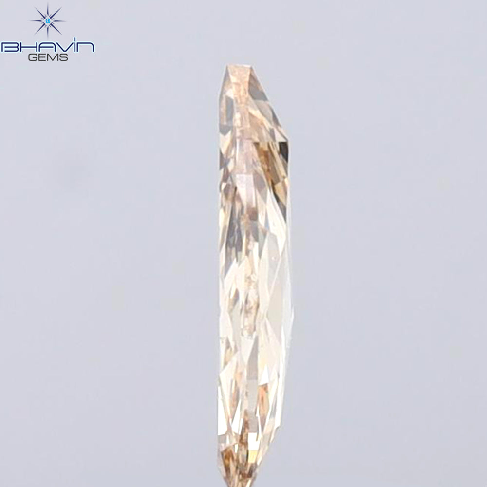 1.29 CT Pear Shape Natural Diamond Orange Brown Color SI1 Clarity (10.85 MM)
