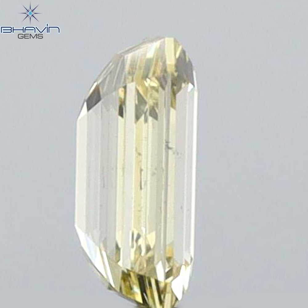 0.32 CT Emerald Shape Natural Diamond Yellow Color VS2 Clarity (5.00 MM)