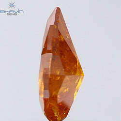 1.01 CT Pear Shape Natural Diamond Orange Color I3 Clarity (8.48 MM)