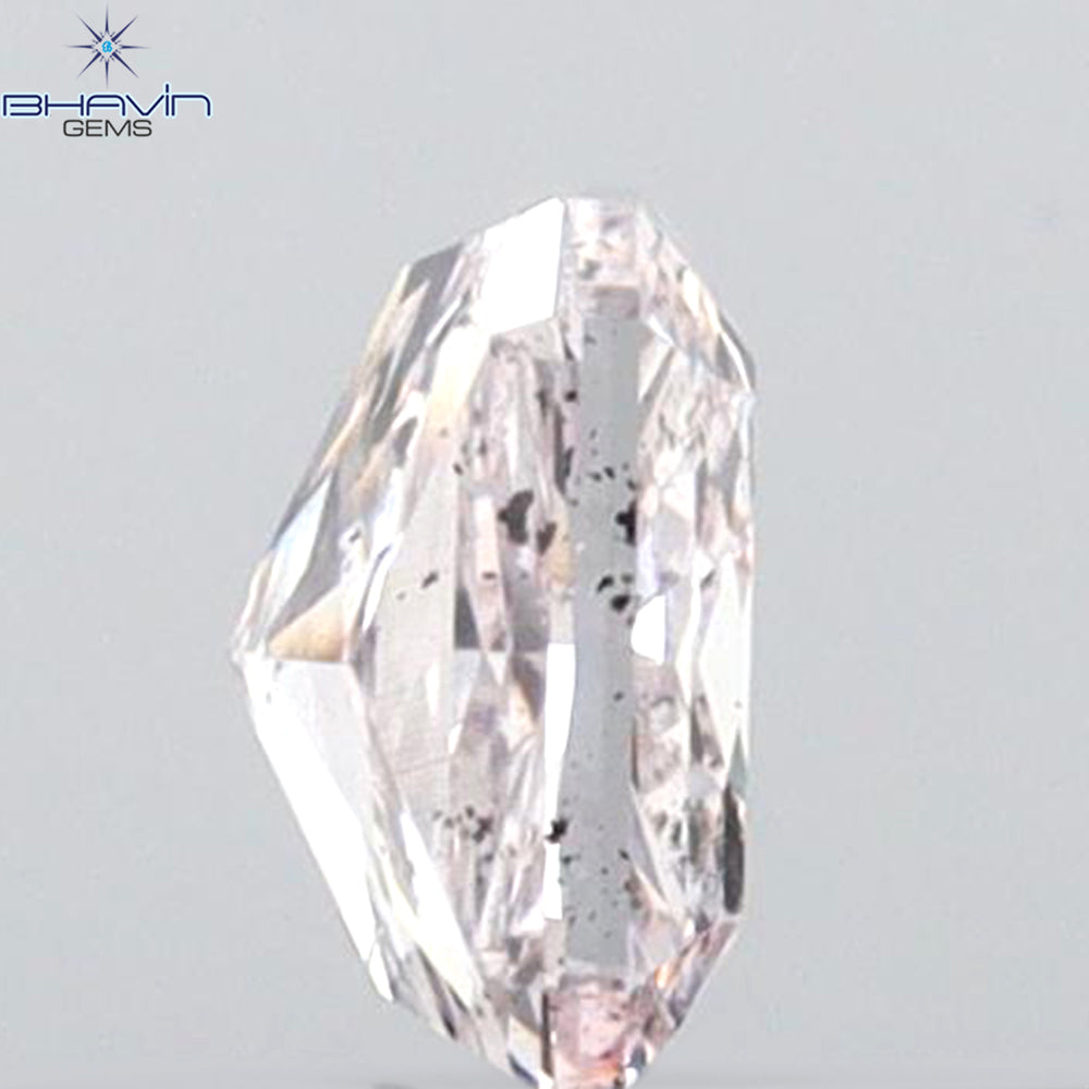 GIA Certified 0.41 CT Radiant Shape Natural Diamond Pink Color SI2 Clarity (4.10 MM)