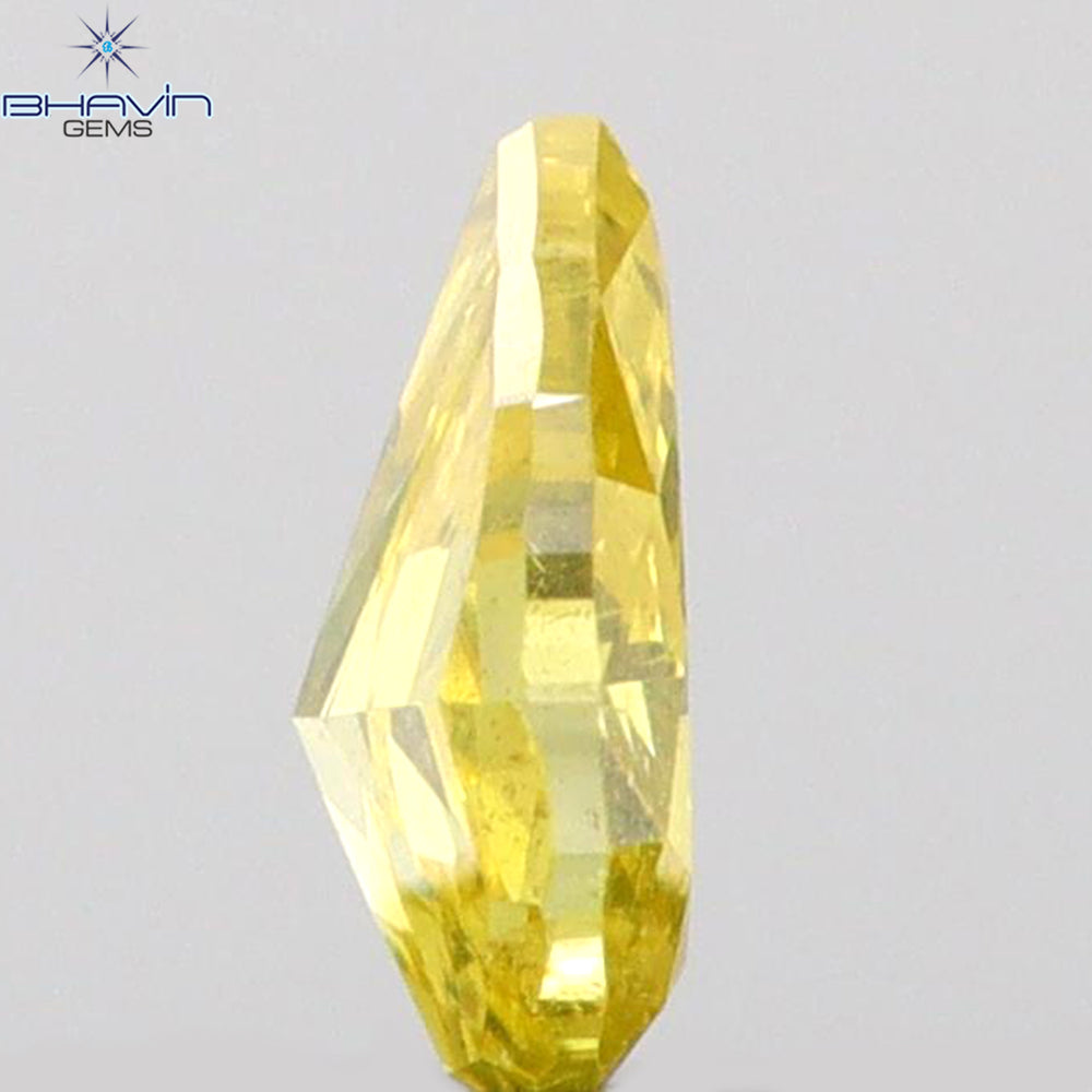 0.10 CT Pear Shape Natural Diamond Yellow Color VS2 Clarity (3.76 MM)