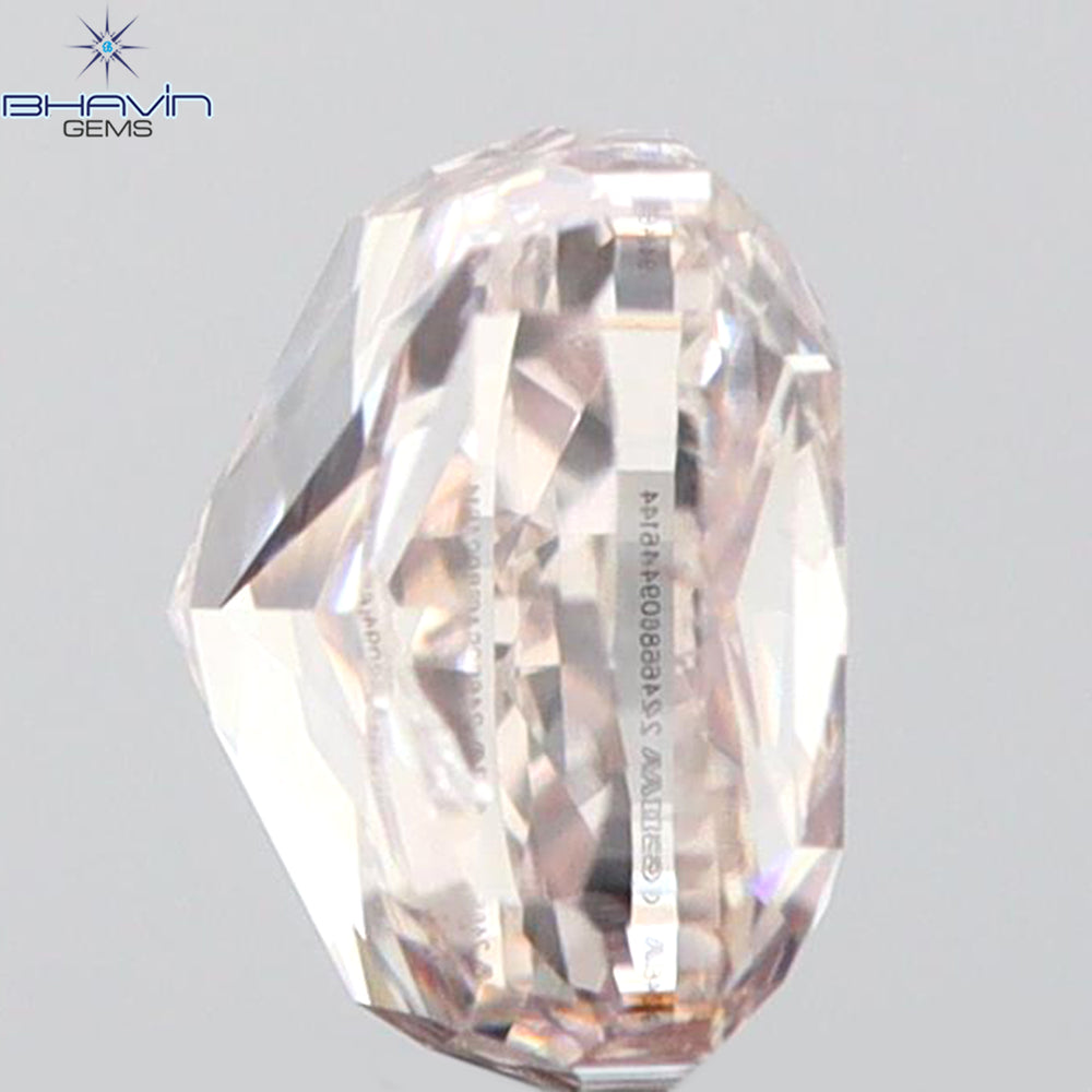 GIA Certified 0.41 CT Cushion Diamond Pink Brown Color Natural Loose Diamond SI2 Clarity (4.06 MM)