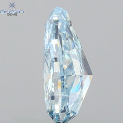 0.69 CT Pear Shape Natural Diamond Blue Color VS1 Clarity (7.03 MM)