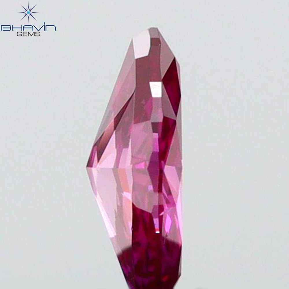 0.10 CT Marquise Shape Natural Diamond Pink Color VS1 Clarity (4.52 MM)