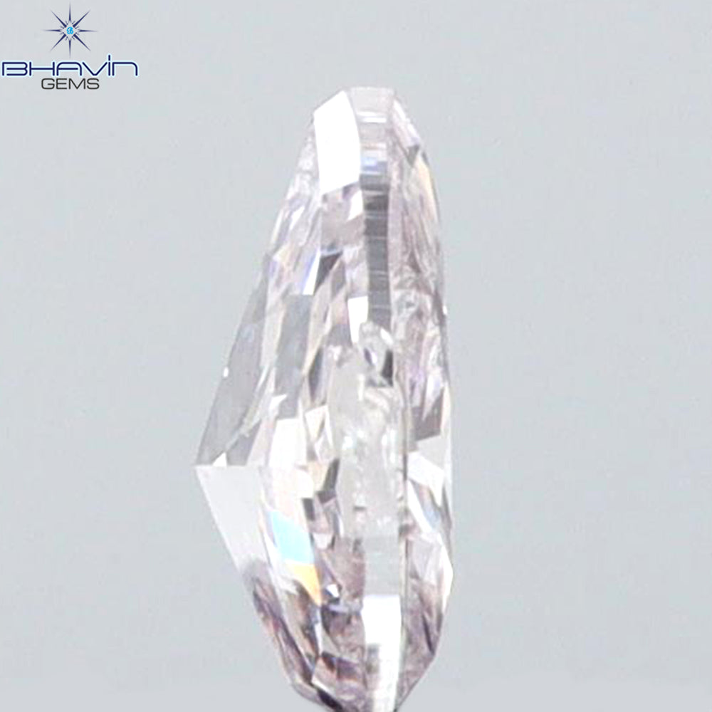 0.08 CT Pear Shape Natural Diamond Pink Color SI1 Clarity (3.47 MM)