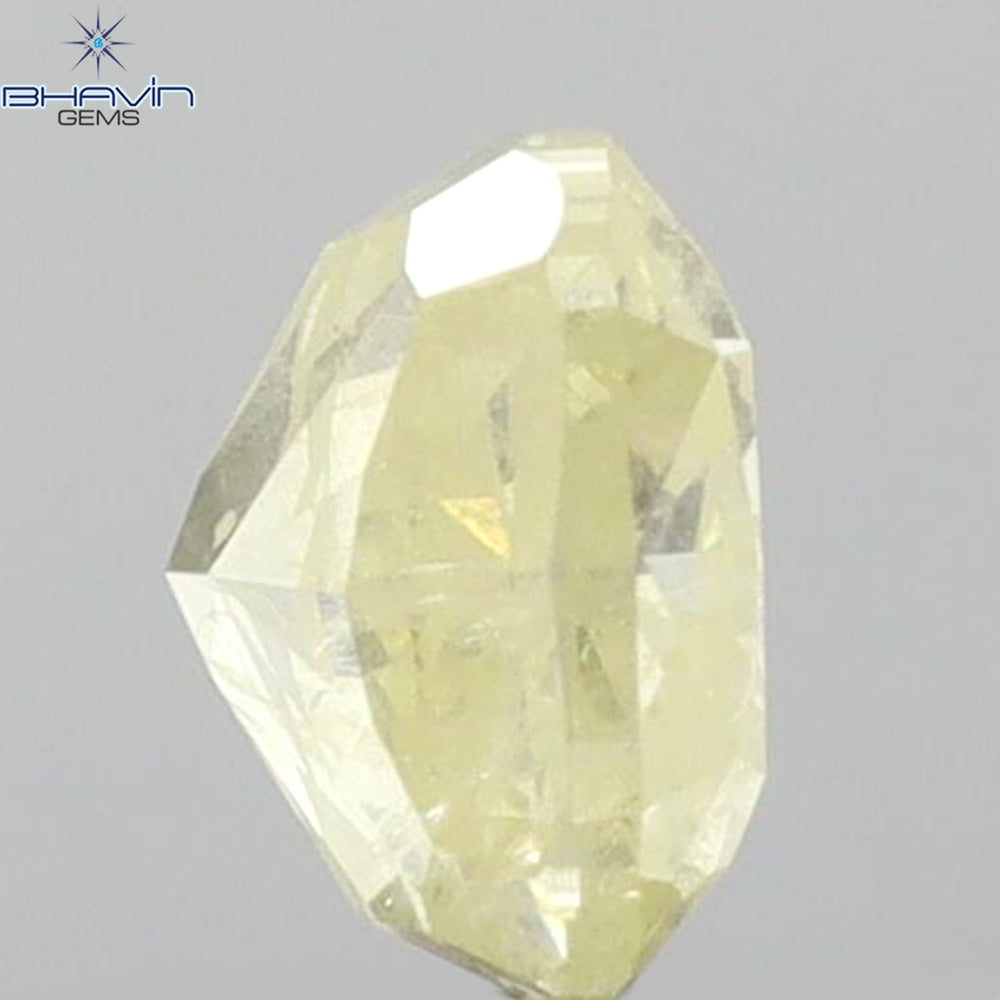 0.87 CT Cushion Shape Natural Diamond Yellow Color I3 Clarity (5.32 MM)
