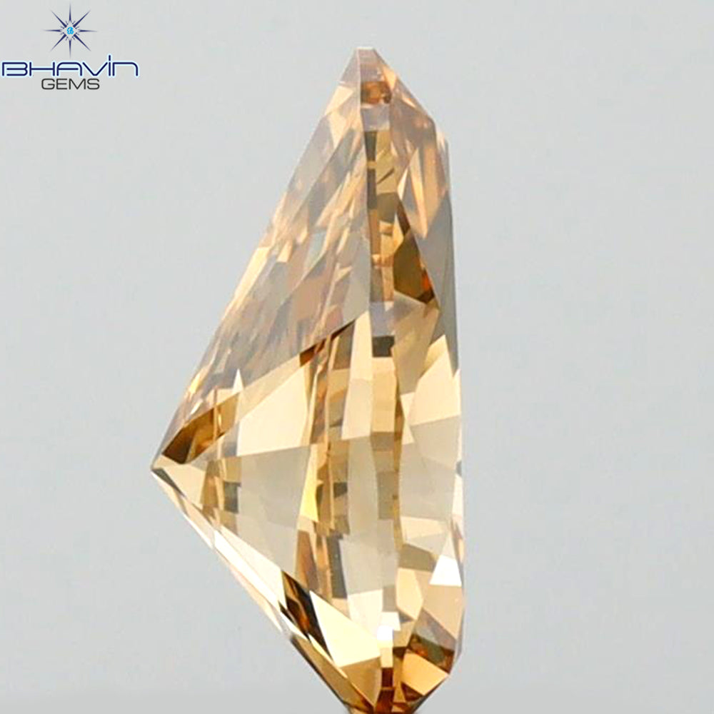 0.55 CT Pear Shape Natural Diamond Brown Pink Color VS2 Clarity (6.87 MM)