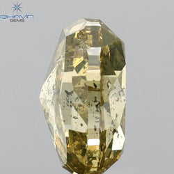 1.02 CT Oval Shape Natural Diamond Brown Yellow Color I3 Clarity (6.62 MM)