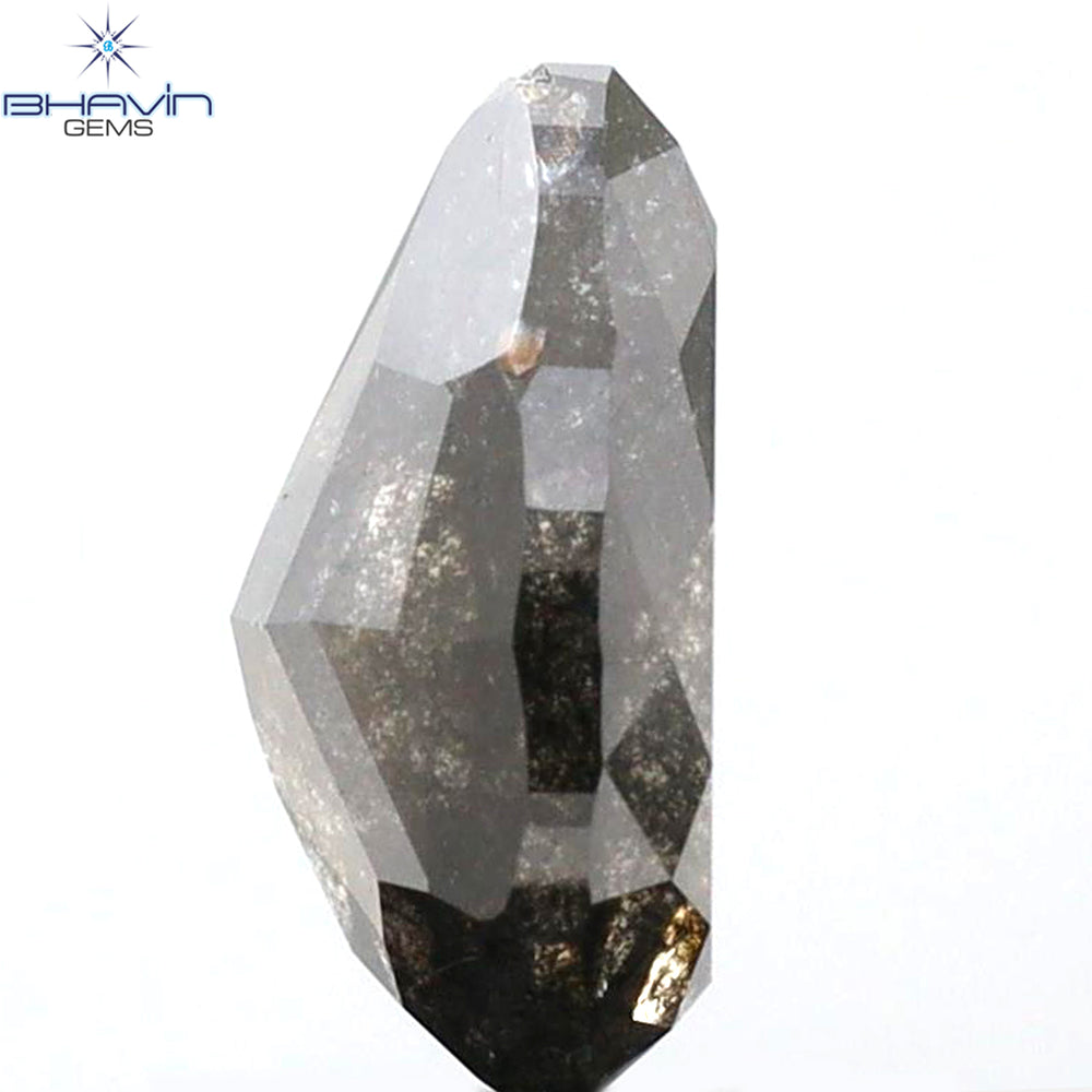 1.96 CT Pear Shape Natural Loose Diamond Salt And Pepper Color I3 Clarity (9.41 MM)