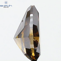 0.66 CT Pear Shape Natural Diamond Brown Color SI2 Clarity (6.68 MM)
