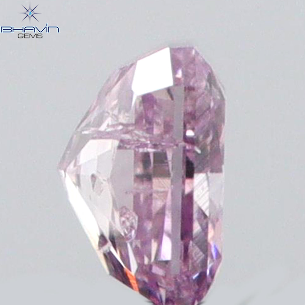 0.06 CT Radiant Shape Natural Diamond Pink Color I1 Clarity (2.33 MM)