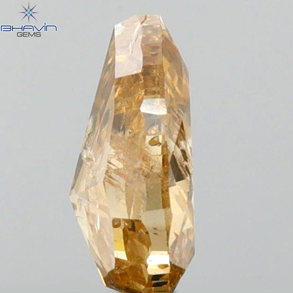 0.94 CT Pear Shape Natural Diamond Brown Color I2 Clarity (7.00 MM)