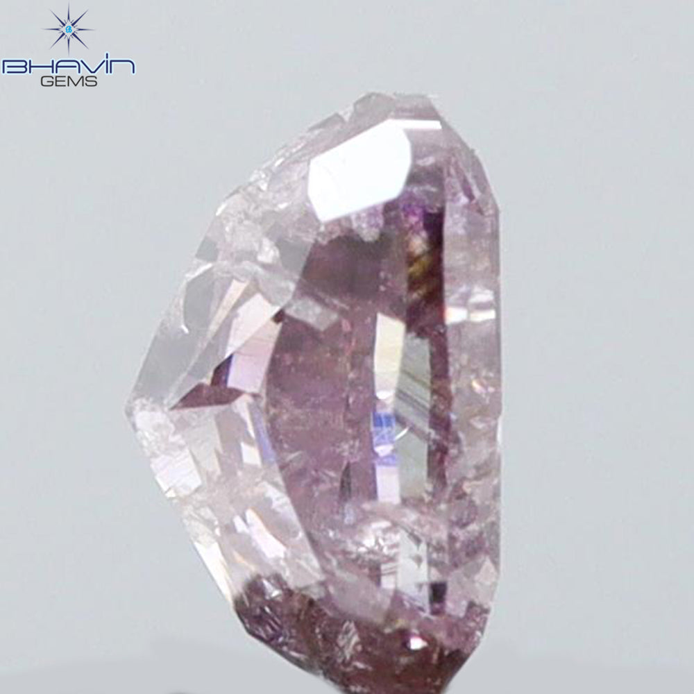 0.40 CT Cushion Shape Natural Diamond Pink Color I3 Clarity (4.37 MM)