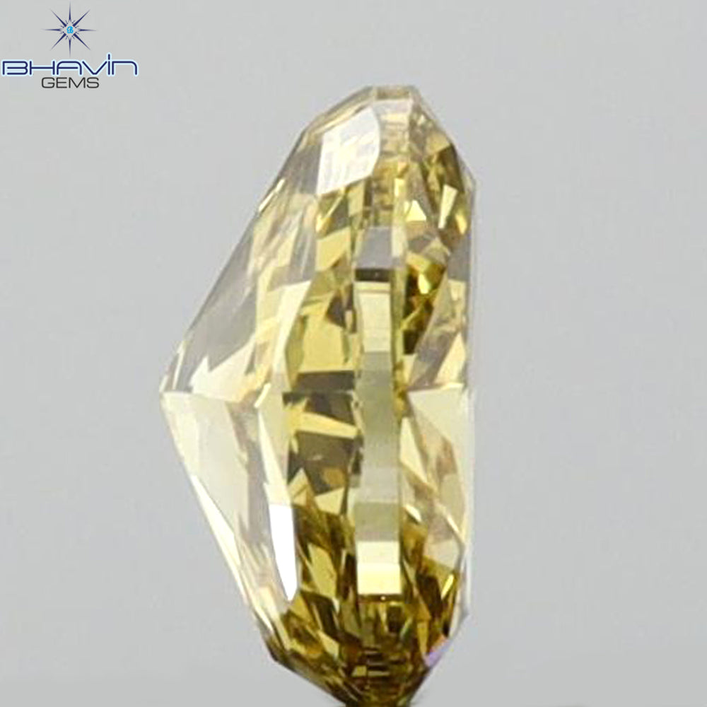 0.27 CT Oval Shape Natural Diamond Green (Chameleon) Color VS2 Clarity (4.42 MM)