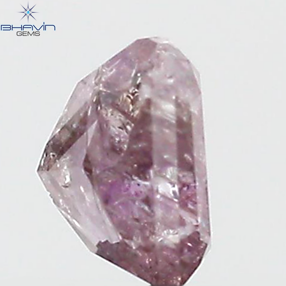 0.61 CT Radiant Diamond Pink Color Natural Loose Diamond I3 Clarity (4.66 MM)