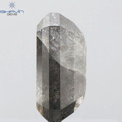 0.74 CT Emerald Shape Natural Diamond Salt And Pepper Color I3 Clarity (5.93 MM)