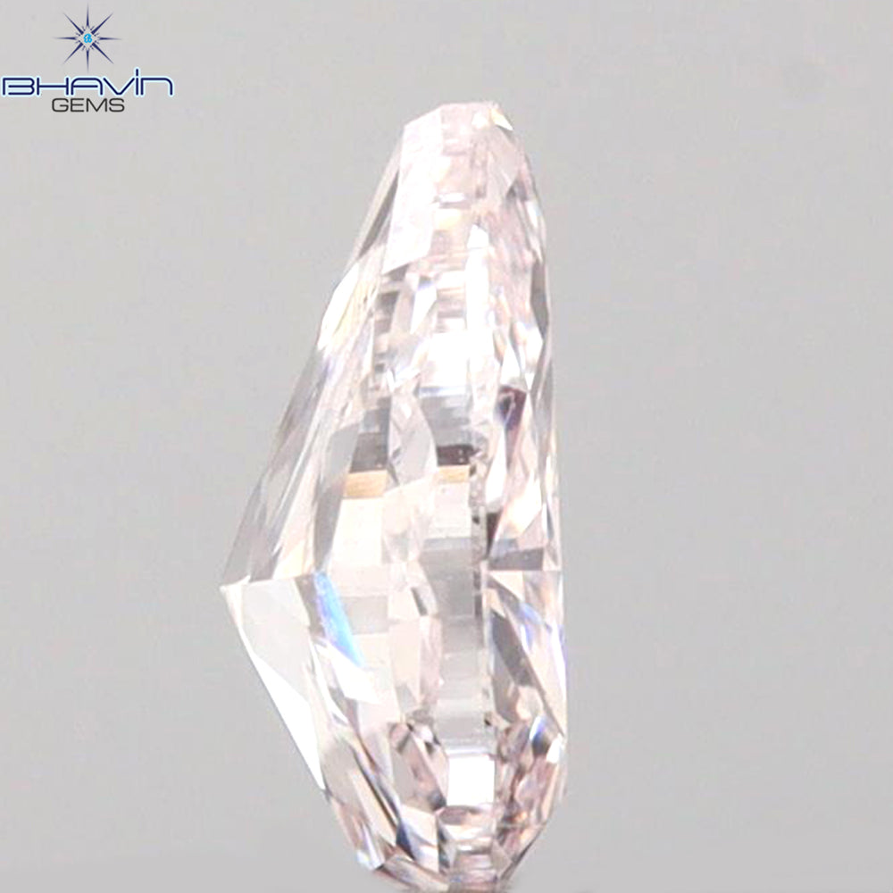 0.23 CT Pear Shape Natural Diamond Pink Color SI2 Clarity (4.80 MM)