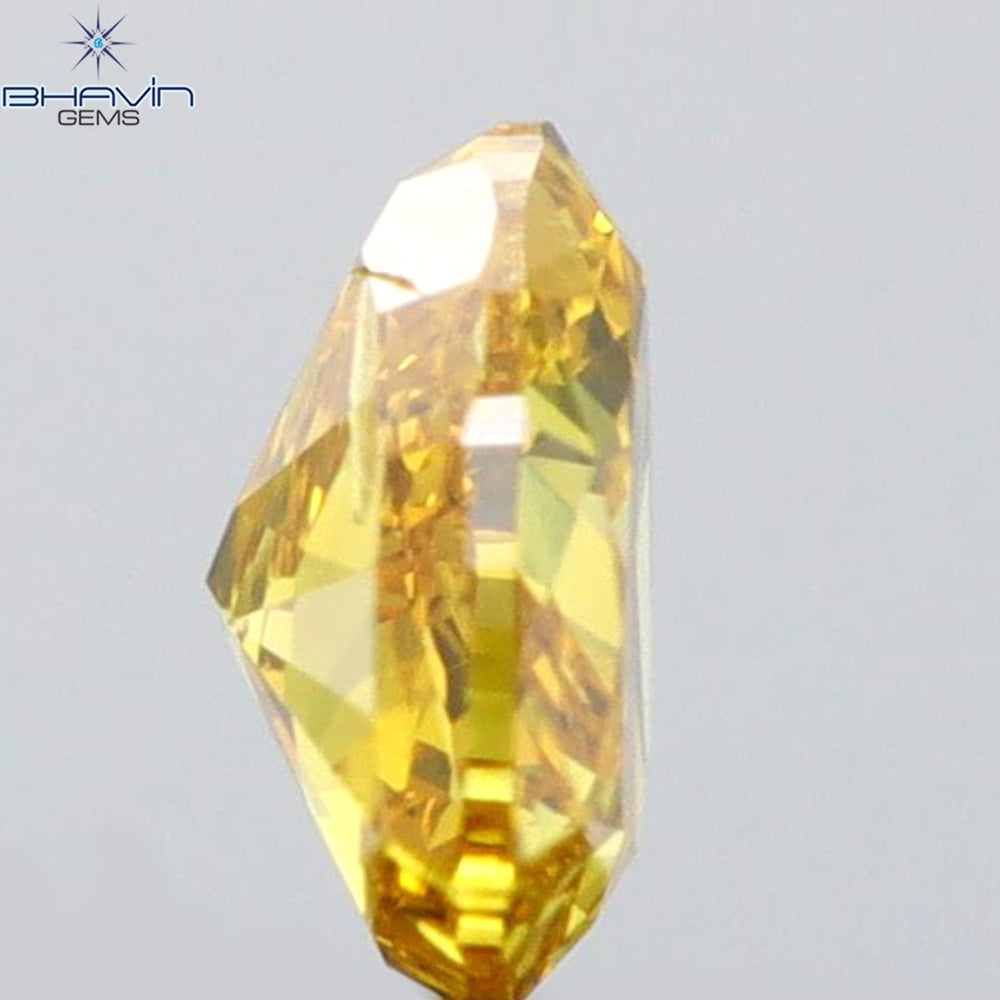 0.25 CT Heart Shape Natural Loose Diamond Orange Color SI2 Clarity (4.20 MM)