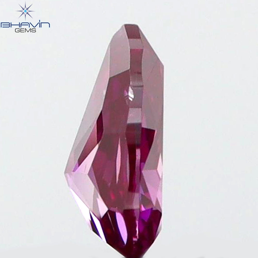 0.09 CT Pear Shape Natural Diamond Pink Color VS2 Clarity (3.29 MM)