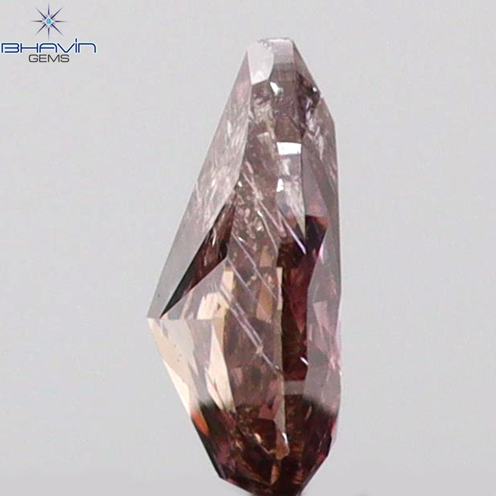 0.10 CT Pear Shape Natural Diamond Pink Color I1 Clarity (3.80 MM)