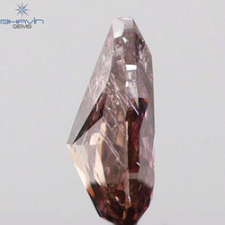 0.10 CT Pear Shape Natural Diamond Pink Color I1 Clarity (3.80 MM)