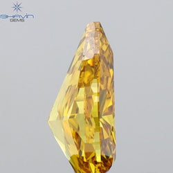 GIA Certified 0.51 CT Pear Diamond Brownish Orangy Yellow Color VS1 Clarity (6.30 MM)