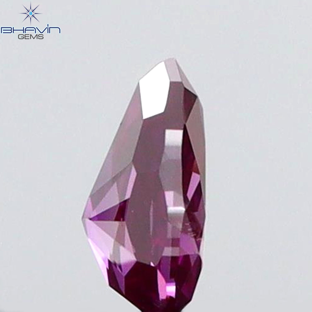 0.09 CT Pear Shape Natural Diamond Pink Color SI1 Clarity (3.52 MM)