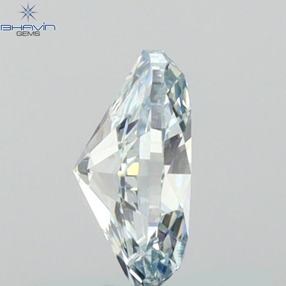 0.50 CT Oval Shape Natural Diamond Blue Color SI2 Clarity (6.00 MM)