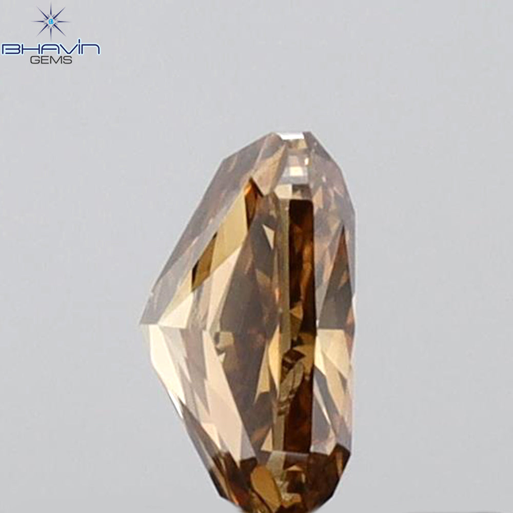 0.37 CT Radiant Shape Natural Diamond Brown Color VS1 Clarity (4.47 MM)
