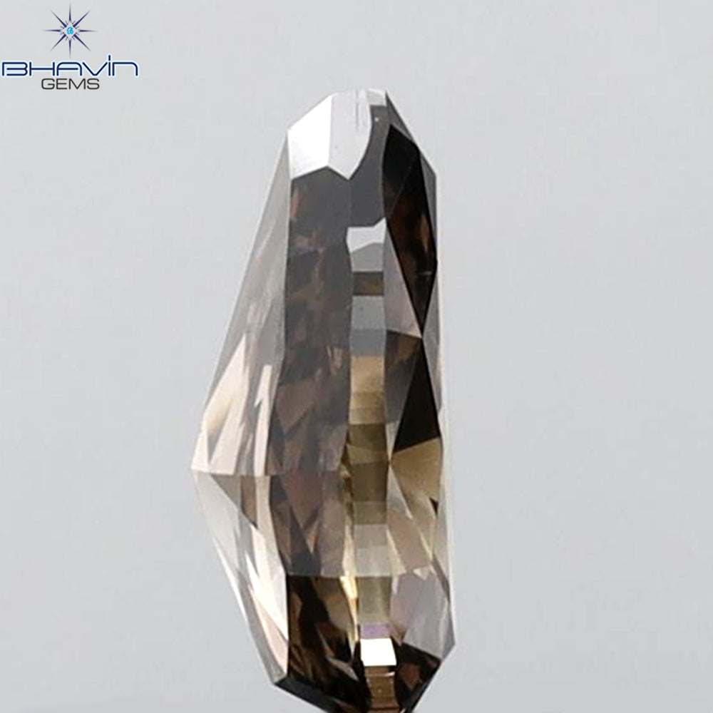 1.09 CT Pear Shape Natural Diamond Brown Color I2 Clarity (7.94 MM)