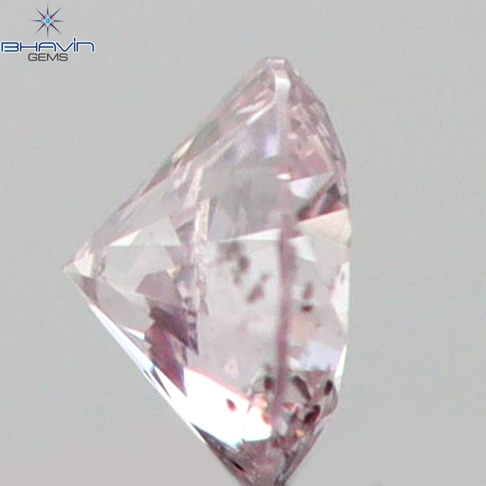 0.03 CT Round Shape Natural Diamond Pink (Argyle) Color SI1 Clarity (1.93 MM)