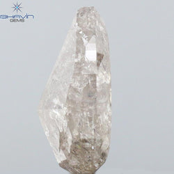 0.39 CT ペアシェイプ ナチュラル ルース ダイヤモンド ソルト アンド ペッパー カラー I3 クラリティ (5.27 MM)